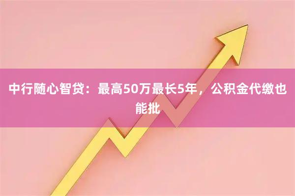 中行随心智贷：最高50万最长5年，公积金代缴也能批